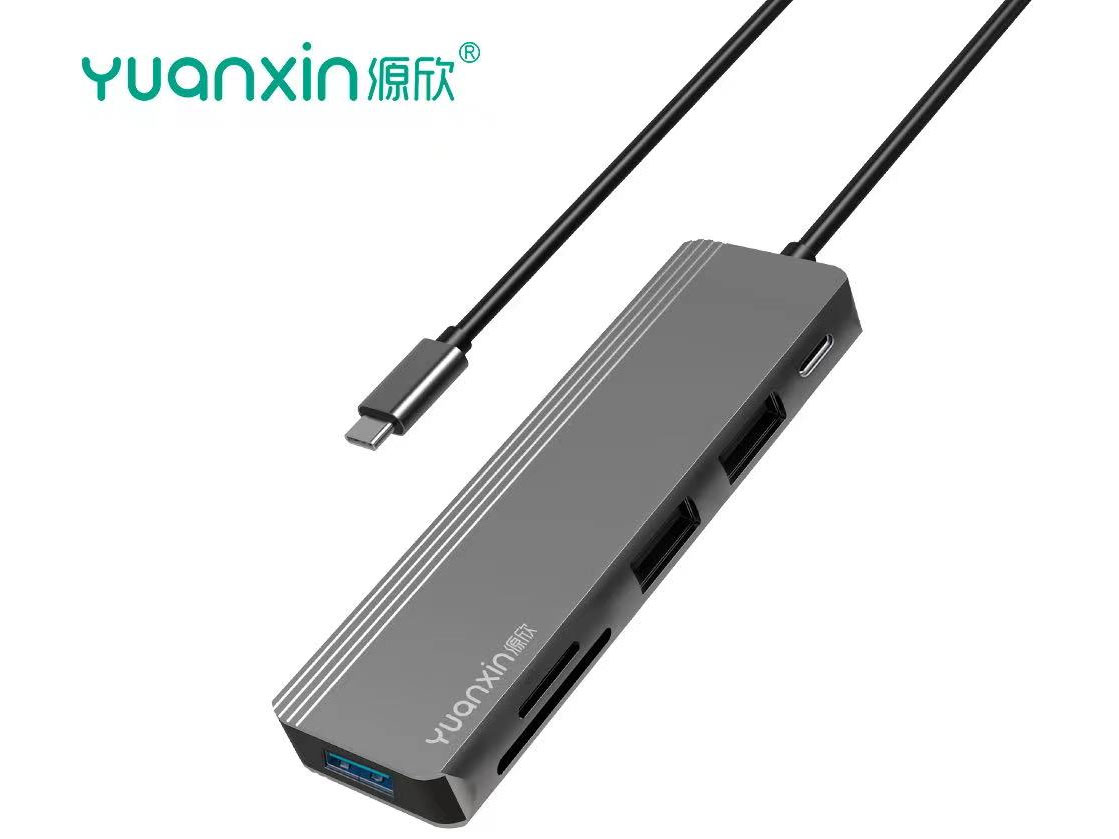 源欣 X-80506        C口转U3+U2*2+SD+TF+C口（六合一）