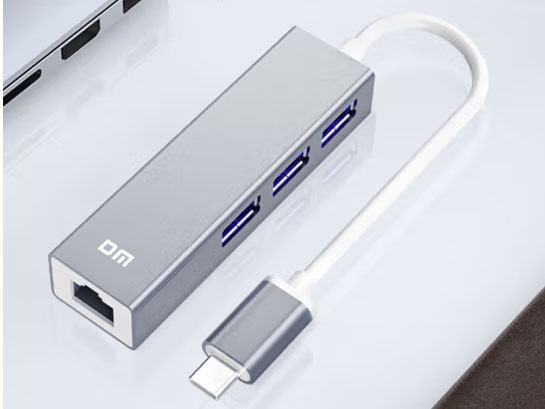 DM大迈 CHB013  TYPE-C转U3*3+千兆网口