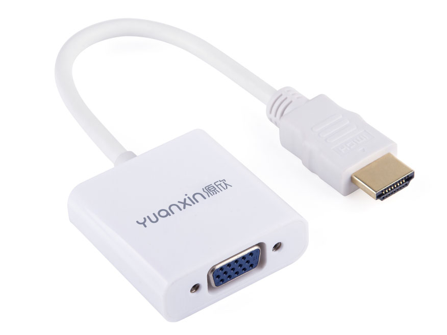 源欣 V-011 盒装	   HDMI转VGA 母口 头		   不带音频		 	 	 	