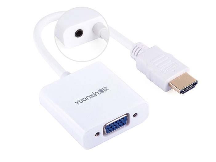源欣 V-010 盒装	HDMI转VGA 母口 头		 带音频  		