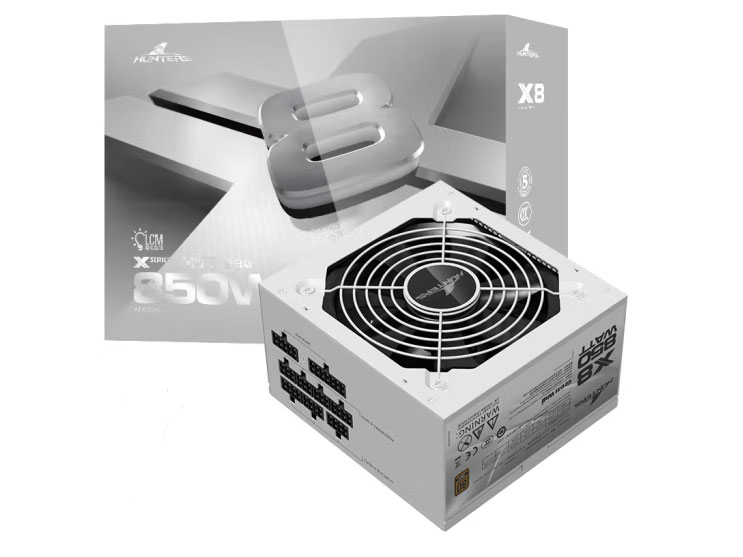 长城电源X8金牌全模（白） 额定 850W 