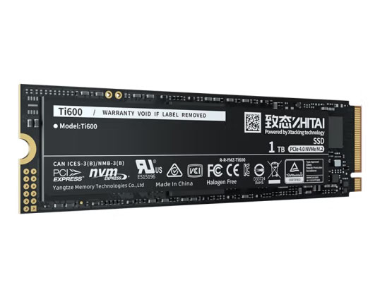 致态（ZhiTai）长江存储 1TB SSD固态硬盘 NVMe M.2接口 Ti600系列 (PCIe 4.0 产品)