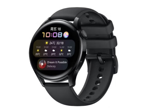 华为HUAWEI WATCH 3 活力款 黑色氟橡胶表带 46mm表盘华为手表运动智能表eSIM独立通话鸿蒙系统男女