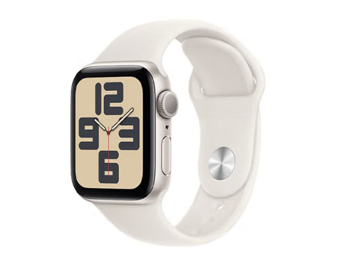 Apple/苹果 Watch SE 智能手表GPS款40毫米 星光色/午夜色/银色 铝金属表壳星光色运动型表带S/M MXF43CH/B