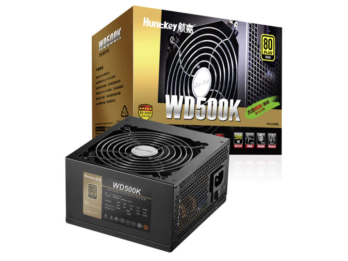航嘉（Huntkey）WD500K 金牌500W电脑电源