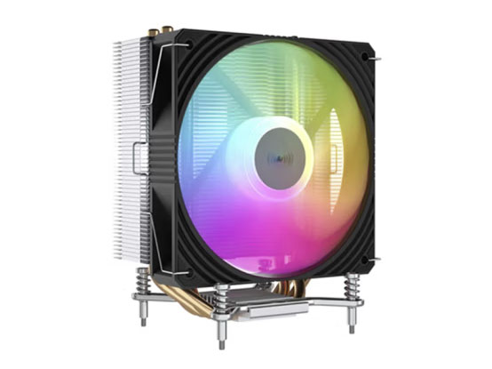 雅浚E3 V2白色 四管幻彩 塔式风冷散热器