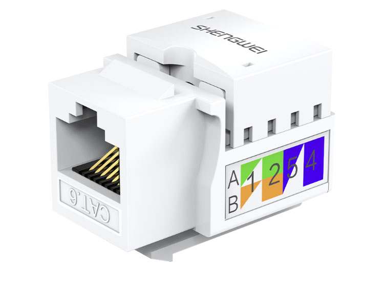 胜为  SIM-601 六类非屏蔽网络模块8P8C CAT6网络布线适用于信息面板 RJ45插座连接头直通头