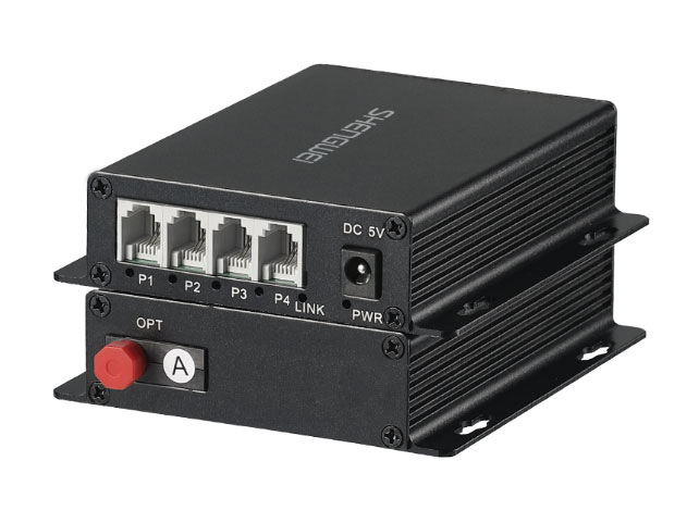 胜为  BGDJ0400 数字电话光端机PCM语音光端机电话光纤收发器电话延长器4路电话光端机FC接口一对