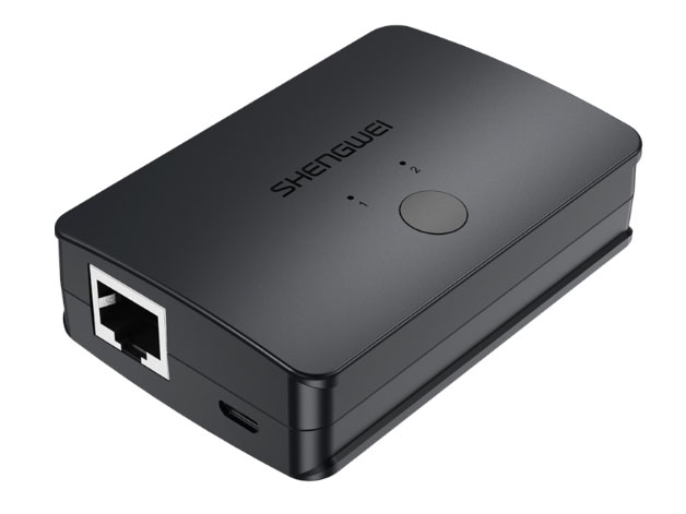 胜为 RS-201 RJ45网络切换器 二进一出/一进二出内网外网自由切换 免插拔 电脑网络共享器