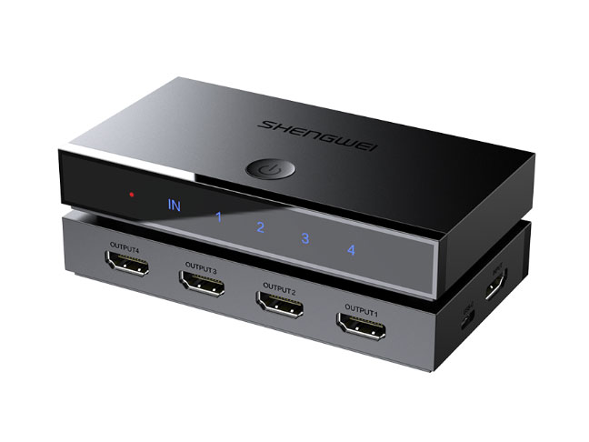 胜为  DHD2104G HDMI2.0分配器一进四出 4K/60Hz高清视频分屏器 笔记本电脑显示器投影仪一分四