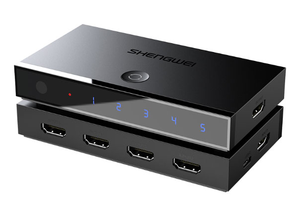 胜为  DHD2501G HDMI2.0切换器5进1出 五进一出4K/60Hz高清视频切屏器 笔记本电脑智能盒子接电视投影仪