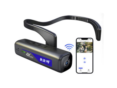 执法1号DSJ-C2头戴式执法记录仪4K高清专业防抖WiFi传输耳挂户外骑行