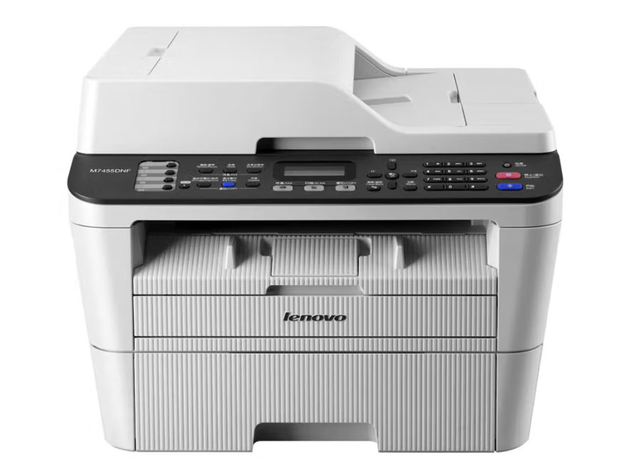 联想（lenovo）M7455DNF 自动双面A4黑白激光打印机 打印复印扫描传真一体机 有线网络 商用办公家用学习