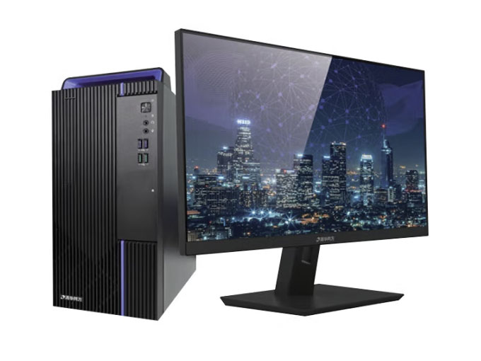 清华同方 超越E500 办公商用电脑  i3-12100/8G/256GSSD/23.8寸显示器