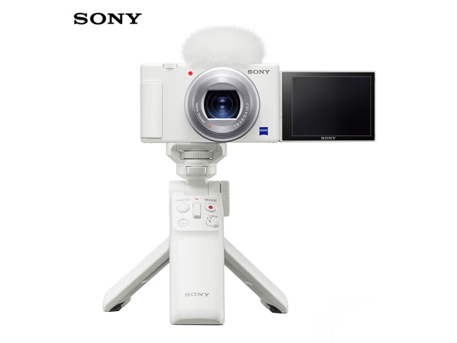 索尼（SONY）ZV-1数码相机 手柄电池套装白色 小巧高颜值/美肤/强悍对焦/大变焦/入门/4K视频/Vlog ZV1