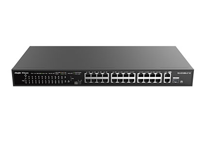  睿易 RG-ES126S-LP V2  24口百兆接入2口千兆上联PoE交换机