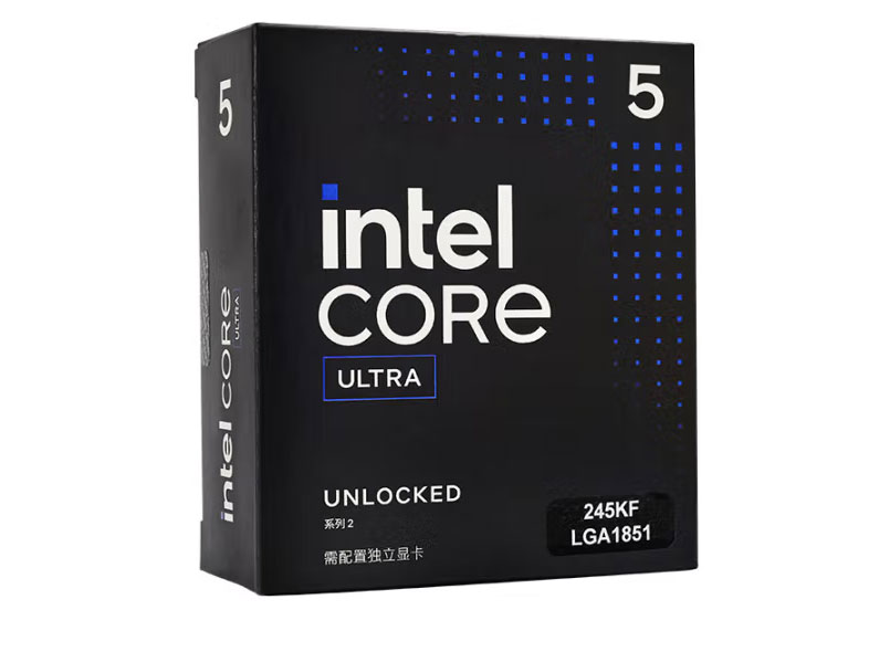 英特尔（Intel）酷睿 Ultra 5 245KF 台式机处理器 14核14线程 睿频至高可达5.2Ghz 盒装CPU