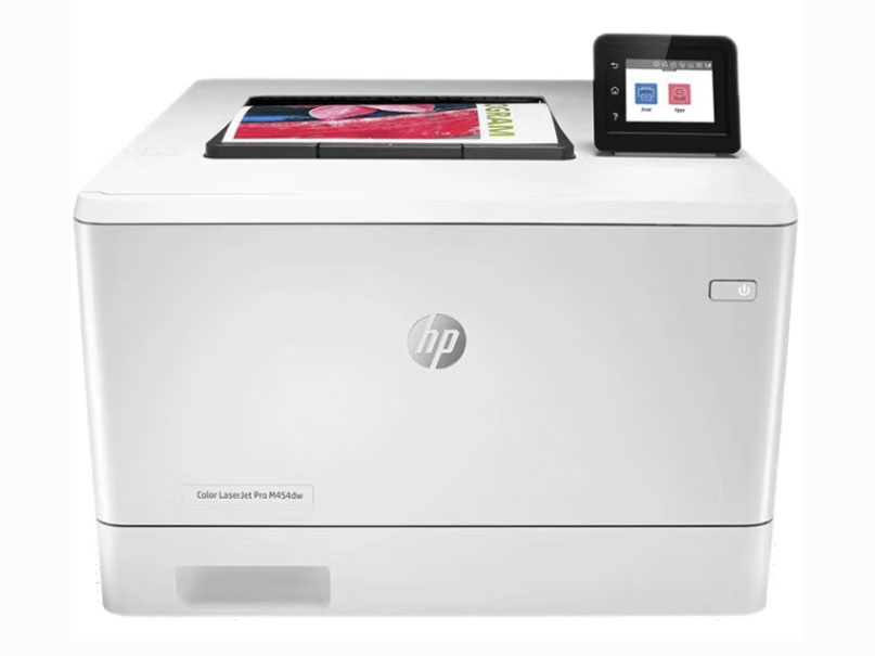 惠普（HP）454dw 自动双面打印 A4彩色激光单功能打印机 有线/无线连接 商务办公高速打印机