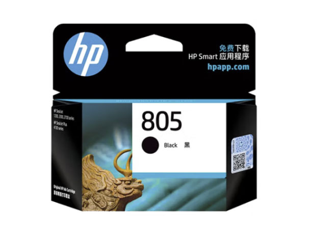惠普(HP)3YM73AA 805 原装黑色墨盒 适用hp deskjet 2720/2721/2722/2723/2729/2330/2332/1210/1212打印机