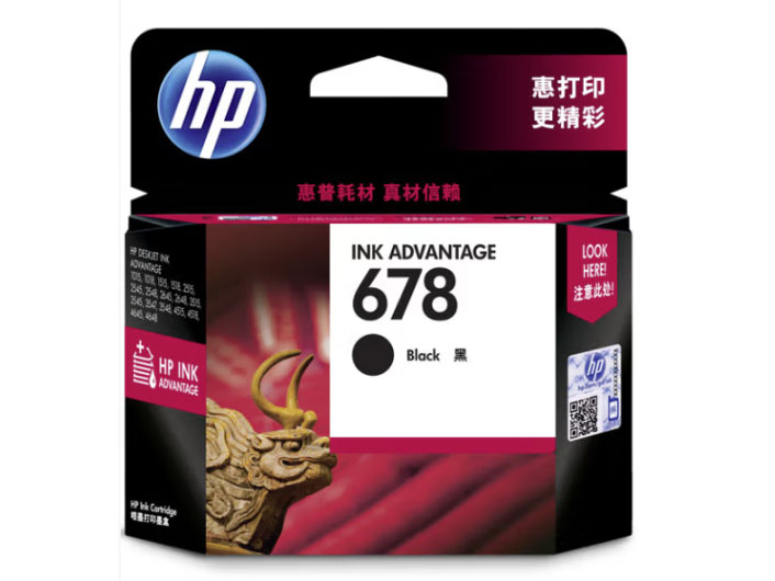 惠普（HP）678原装黑色墨盒 适用hp 1018/2515/1518/4648/3515/2548/2648/3548/4518打印机