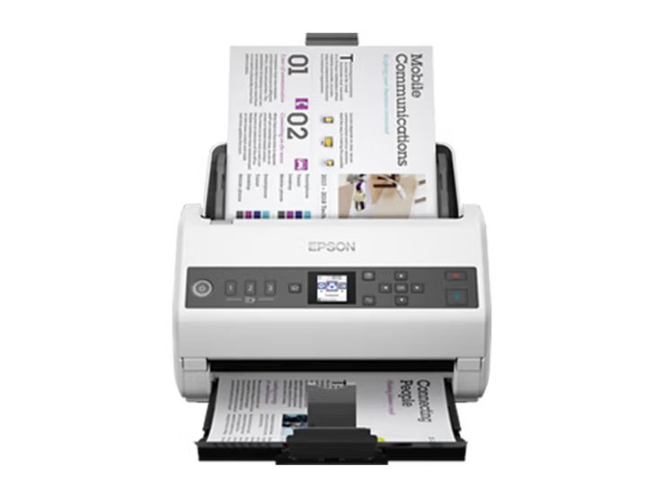 爱普生（EPSON）DS-730N A4幅面高速扫描仪 40ppm/80ipm 内置网卡 支持国产操作系统/软件 扫描生成OFD格式