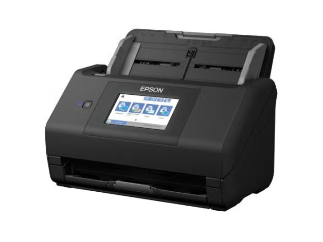 爱普生（EPSON）ES-580W A4馈纸式扫描仪自动连续双面彩色扫描 高速办公用 无线wifi（触屏 支持扫至U盘）