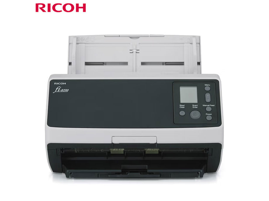 理光（Ricoh）FI-8190扫描仪 自动连续扫描 高速办公用A4双面高清发票身份证文档彩色双面扫描仪 90页180面