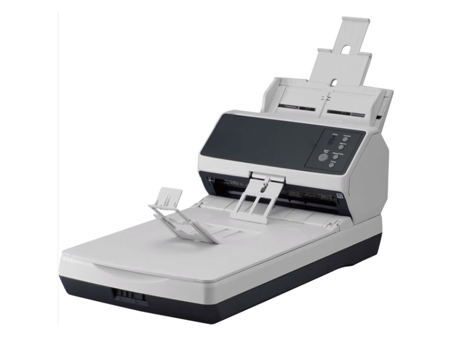 理光（Ricoh）fi-8250 A4彩色高清自动双面连续扫描馈纸式+平板式网络扫描仪 发票档案PDF办公 50面/分钟