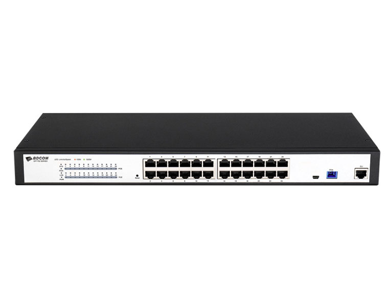 博达  BDCOM GP1702-24GPM 干兆POE MDU  多业务融合性网络推出的智能化ONU终端产品，支持对外POE供电