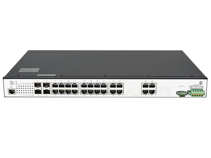 博达  BDCOM IES2000-5024T4S/IES2000-5024T8C4X/ IES2000-5024S8C4X 标准三层机架式工业交换机