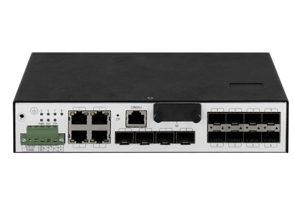 博达  BDCOM IES2000-TW8S8P 电信级卡轨半架工业交换机