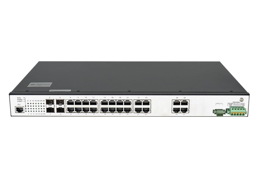 博达  BDCOM IES2000-5024T4S 三层机架式工业交换机