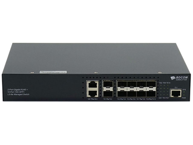 博达  BDCOM S2900-2T10X万兆交换机