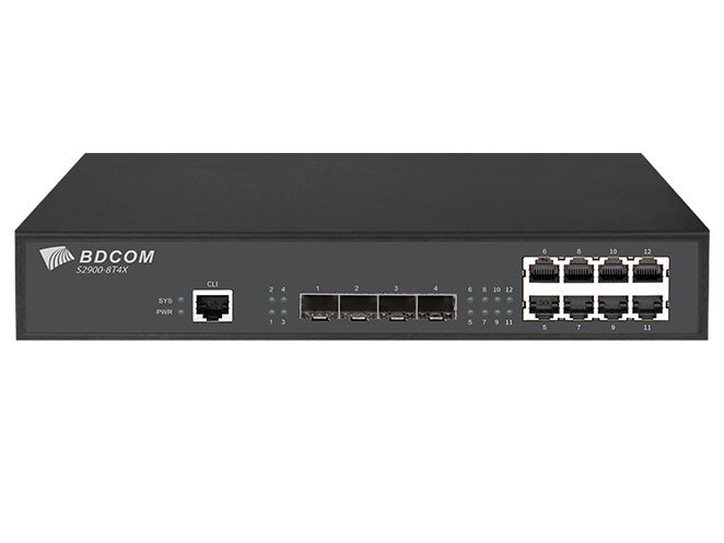 博达  BDCOM S2900-8T4X万兆准三层交换机