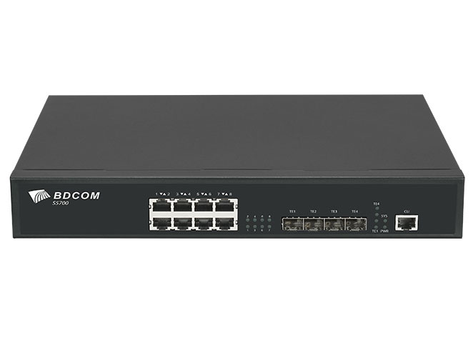 博达  BDCOM S5700-8ET4X 多速率以太网交换机
