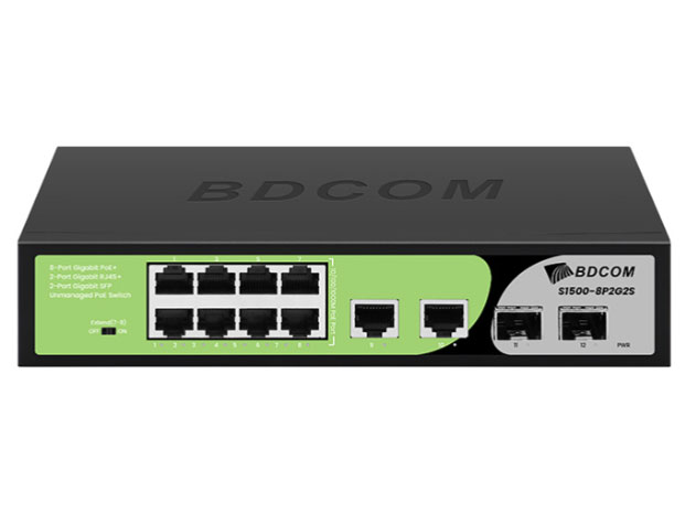 博达  BDCOM S1500-8P2G2S 全千兆多功能POE交换机