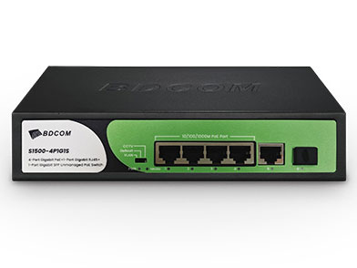 博达  BDCOM S1500-4P1G1S 非网管交换机