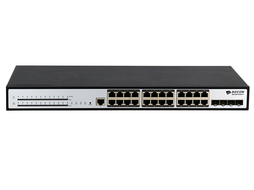 博达  BDCOM S2900-24P4Xv1万兆三层POE交换机