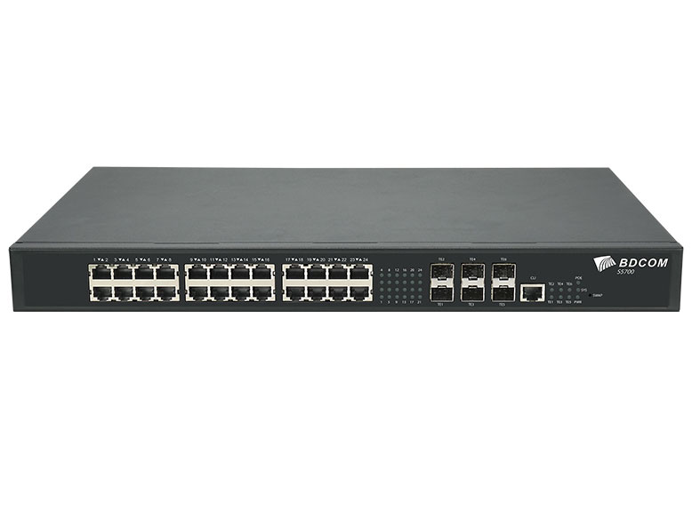博达  BDCOM S5700-24EP6X 多速率以太网交换机