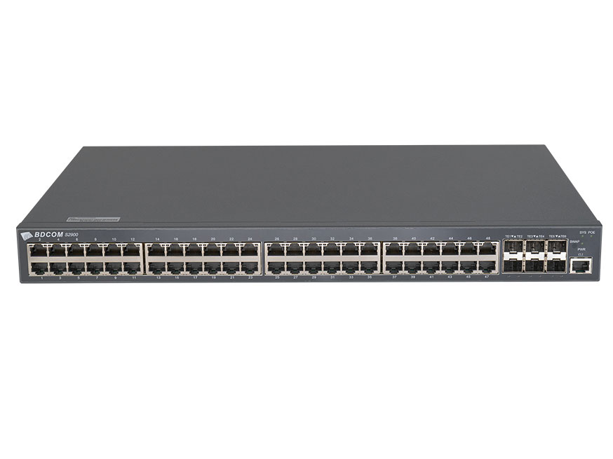 博达  BDCOM S2900-48P6X万兆准三层POE交换机