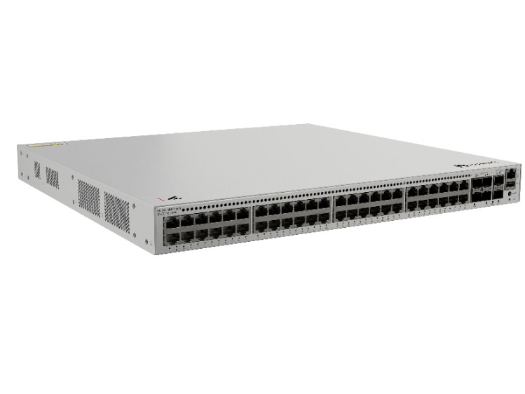 华为  S530-48T4XE 汇聚/核心交换机 | 三层 | 全管理 | 交换容量758Gbps/7.58Tbps | 包转发率222Mpps/333Mpps | 下行48个GE电口+上行4个10GE光口, 2个10GE专用堆叠口 | 监控带机量650 | 终端带机量1300 | 机架款
