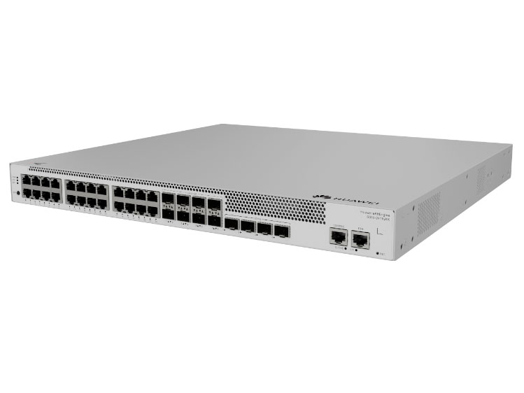 华为  S310-24T8J4X 汇聚交换机 | 三层 | 全管理 | 交换容量758Gbps/7.58Tbps | 包转发率148Mpps/222Mpps | 下行24个GE电口,8个2.5GE光口+上行4个10GE光口 | 监控带机量400 | 终端带机量800 | 机架款
