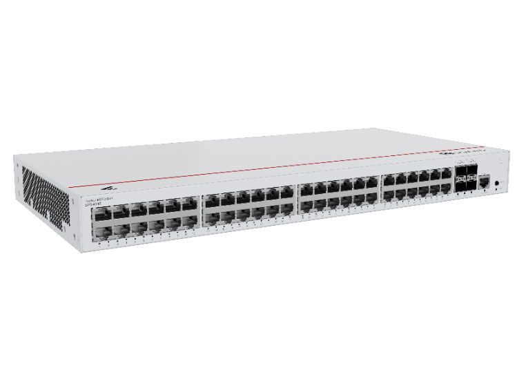 华为  S220-48P4S 接入/汇聚交换机 | 二层 | Web管理 | 交换容量432Gbps | 包转发率126Mpps | 下行48个GE电口+上行4个GE光口 | PoE | 监控带机量250 | 终端带机量500 | 机架款