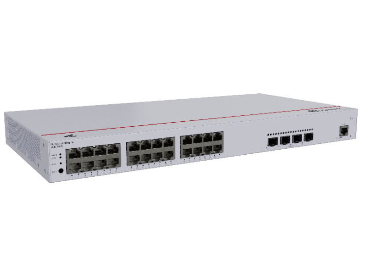 华为   S220-24P4X 接入/汇聚交换机 | 二层 | Web管理 | 交换容量408Gbps | 包转发率126Mpps | 下行24个GE电口+上行4个10GE光口 | PoE | 监控带机量250 | 终端带机量500 | 机架款