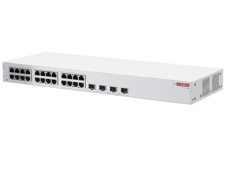 华为  FutureMatrix S210-24T4SR 二层 | web管理 | 交换容量336Gbps | 转发性能 42Mpps | 24个千兆电+4个千兆光 | 监控200台 | 带机量400人 | 机架式 | 静音