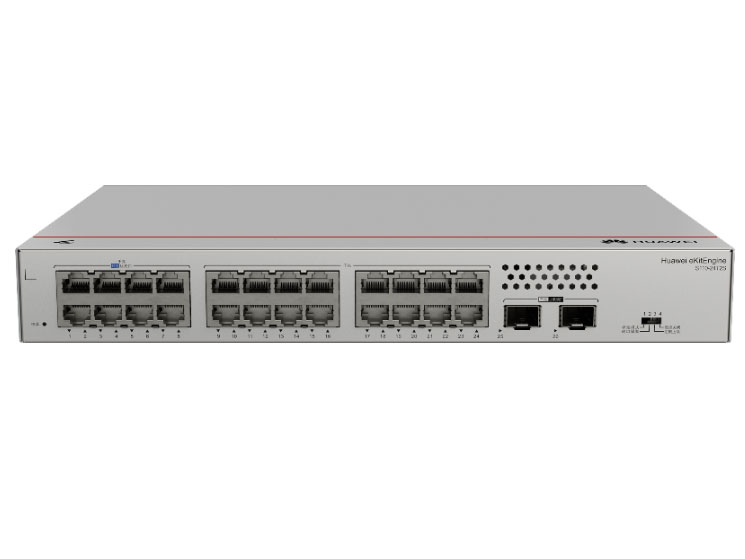 华为  S110-24T2S S110-24T2S(24个10/100/1000BASE-T以太网端口,2个千兆SFP,内置交流供电,无风扇)