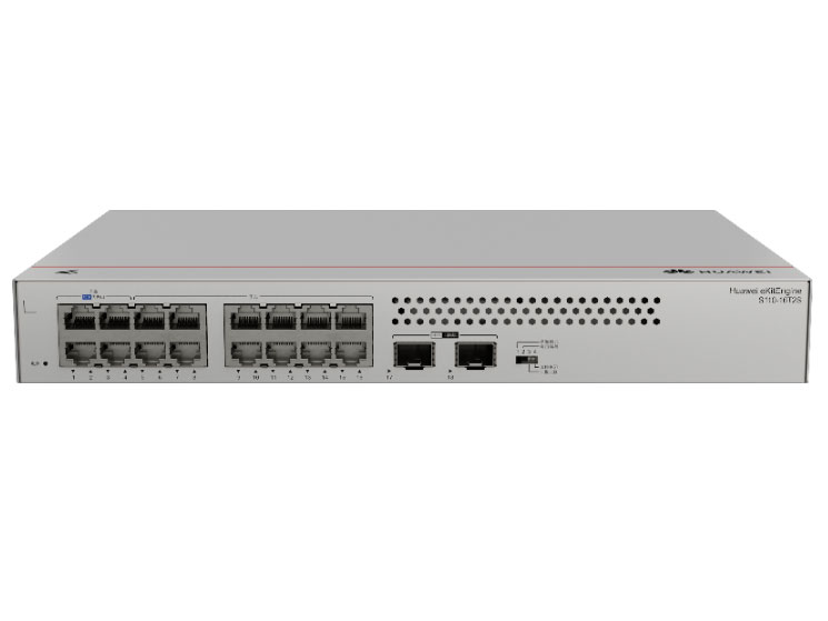华为  S110-16T2S S110-16T2S(16个10/100/1000BASE-T以太网端口,2个千兆SFP,内置交流供电,无风扇)