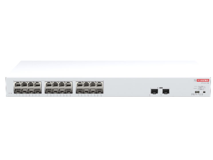 华为  FutureMatrix S110-24LP2SR 二层|无管理|交换容量 52Gbps|转发性能 38.69Mpps|24个千兆电+2个千兆光|支持PoE+（247W）|监控带机量100台|机架式
