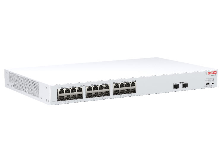 华为 FutureMatrix S110-24P2SR 二层|无管理|交换容量 52Gbps|转发性能 38.69Mpps|24个千兆电+2个千兆光|支持PoE+（370W）|监控带机量100台|机架式