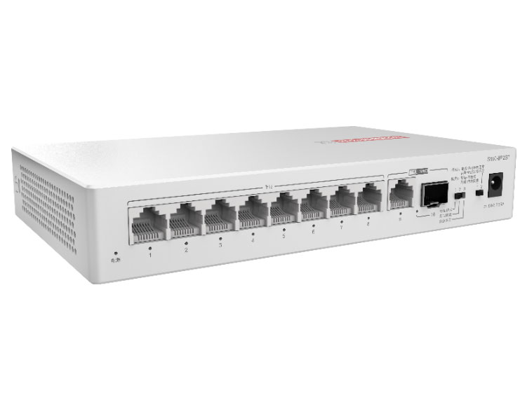 华为  FutureMatrix S110-8P2ST 二层|千兆无管理POE交换机|包转发率14.88Mpps|交换容量20Gbps|9个千兆电+1个千兆光|MAC:4K|交流电源|桌面式|静音款|不支持挂耳|国标交流适配器